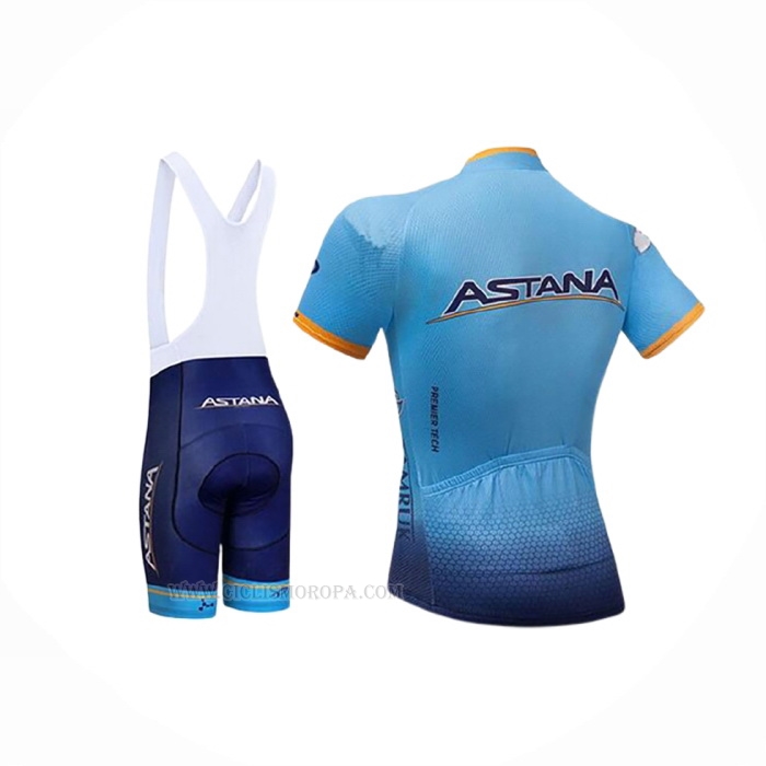 2018 Ropa Ciclismo Astana Apagado Azul Mangas Corta y Culotte Corto